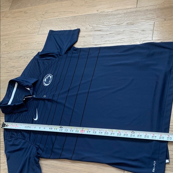 Nike Dri Fit Penn State Nittany Lions Lightweight Striped Polo Shirt Men’s Large - Picture 7 of 10